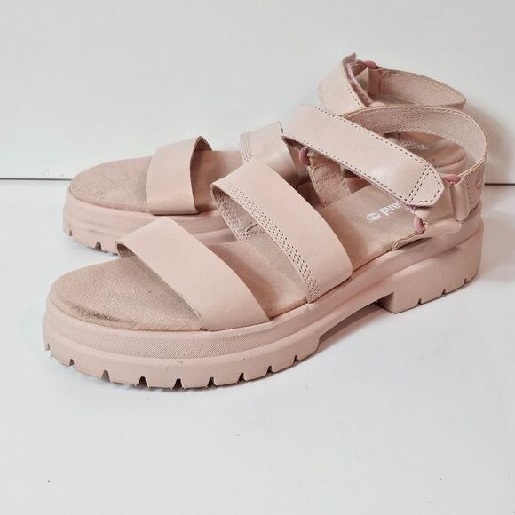 Timberland London Vibe 3 Band sandals In Pink Grain SIZE 9.5 Grandpa Fisherman - Picture 4 of 11